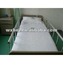 Folha de cama de hospital conjunto de algodão nuvem por medline equipado flat &amp; pillow 3 pcs conjunto de cama de hospital